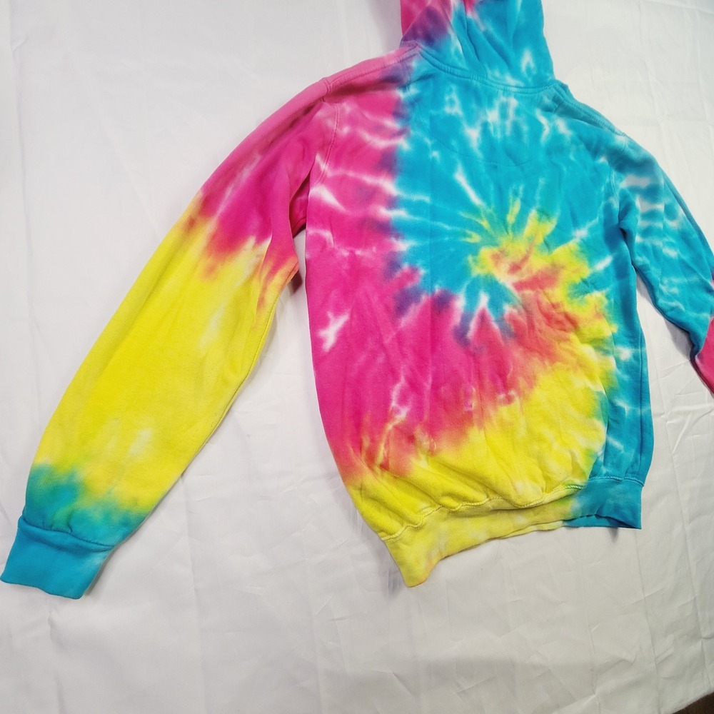 Lu-ke-len Luxe Kids Tie Dye Pullover Hoodie Large 14-16 Multi-Color K76 - Picture 10 of 14